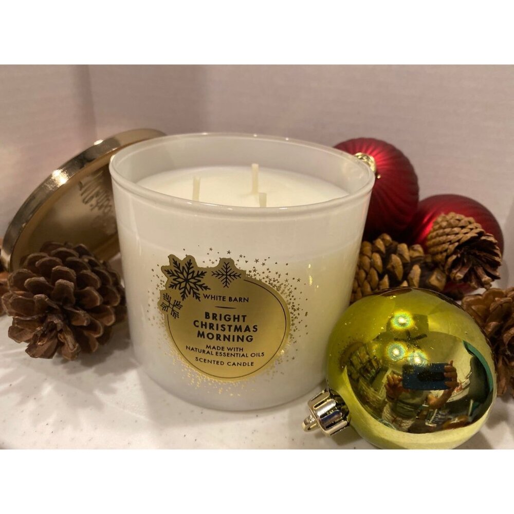 Bath & Body Works “Bright Christmas Morning” NEW 3 Wick Candle